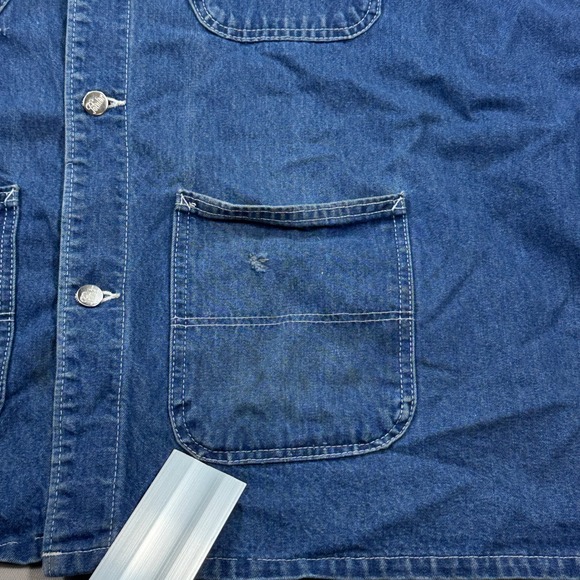 Vintage Pointer Brand Denim Jacket Men's 4XL Blue Workwear Chore Made In USA - Picture 7 of 8